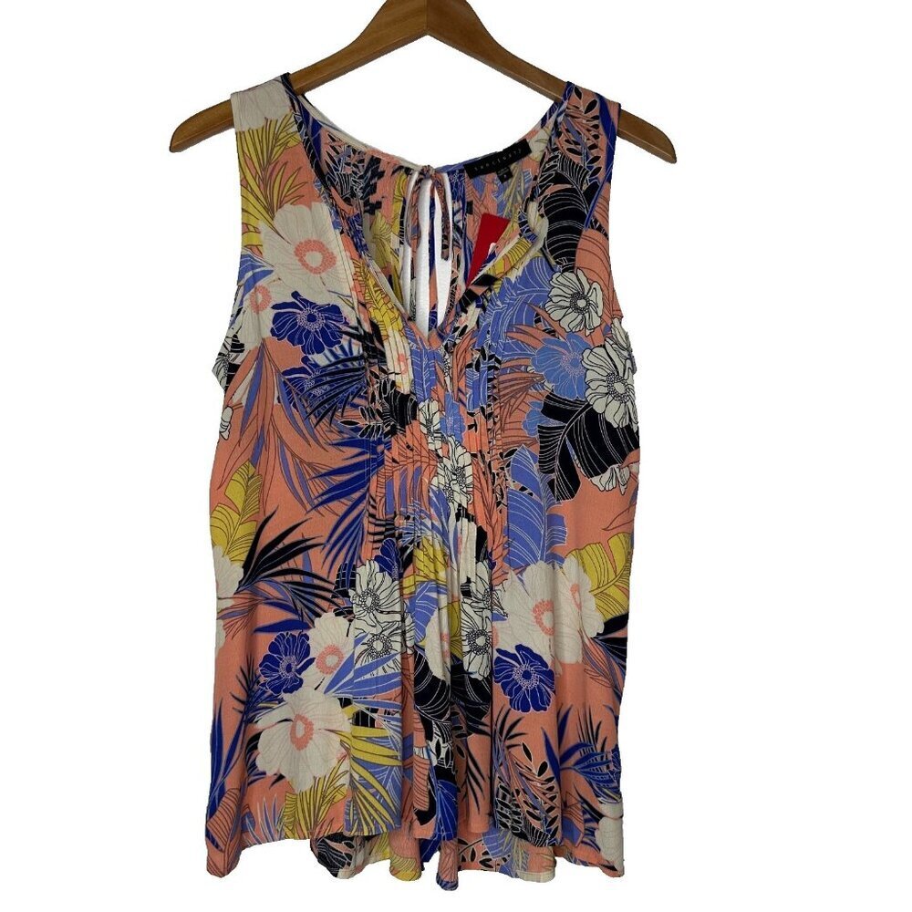 Sanctuary Sleeveless Top Small‎ Palma Shell Evereve Floral Pintuck